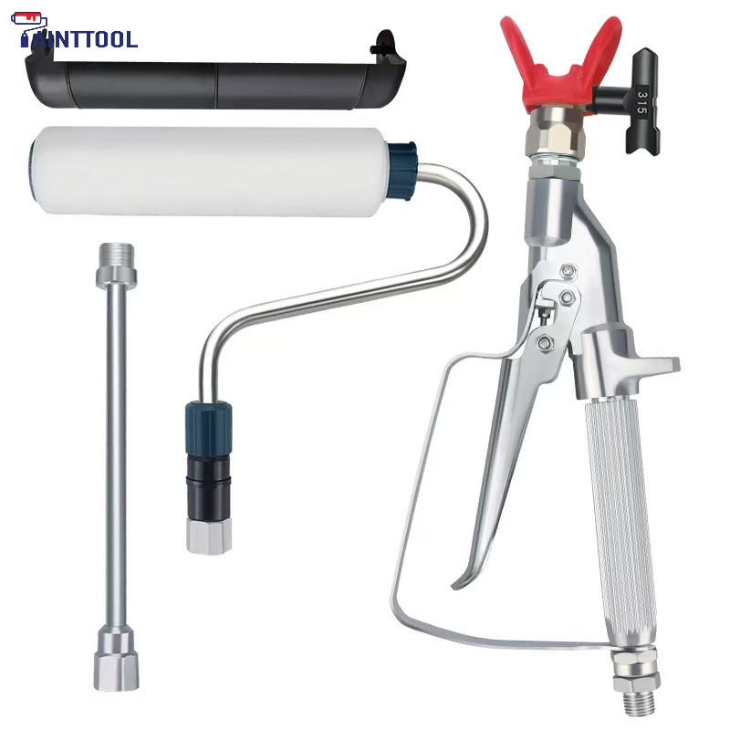 Airless Paint Spray Gun with Self Priming Paint Roller 