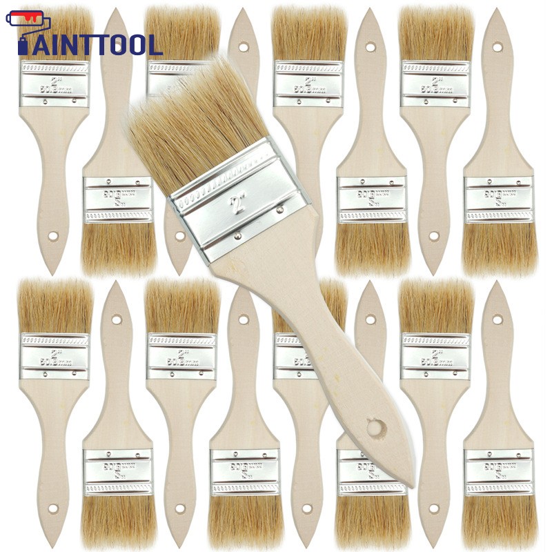 Natural Bristles Paint Brushes Set